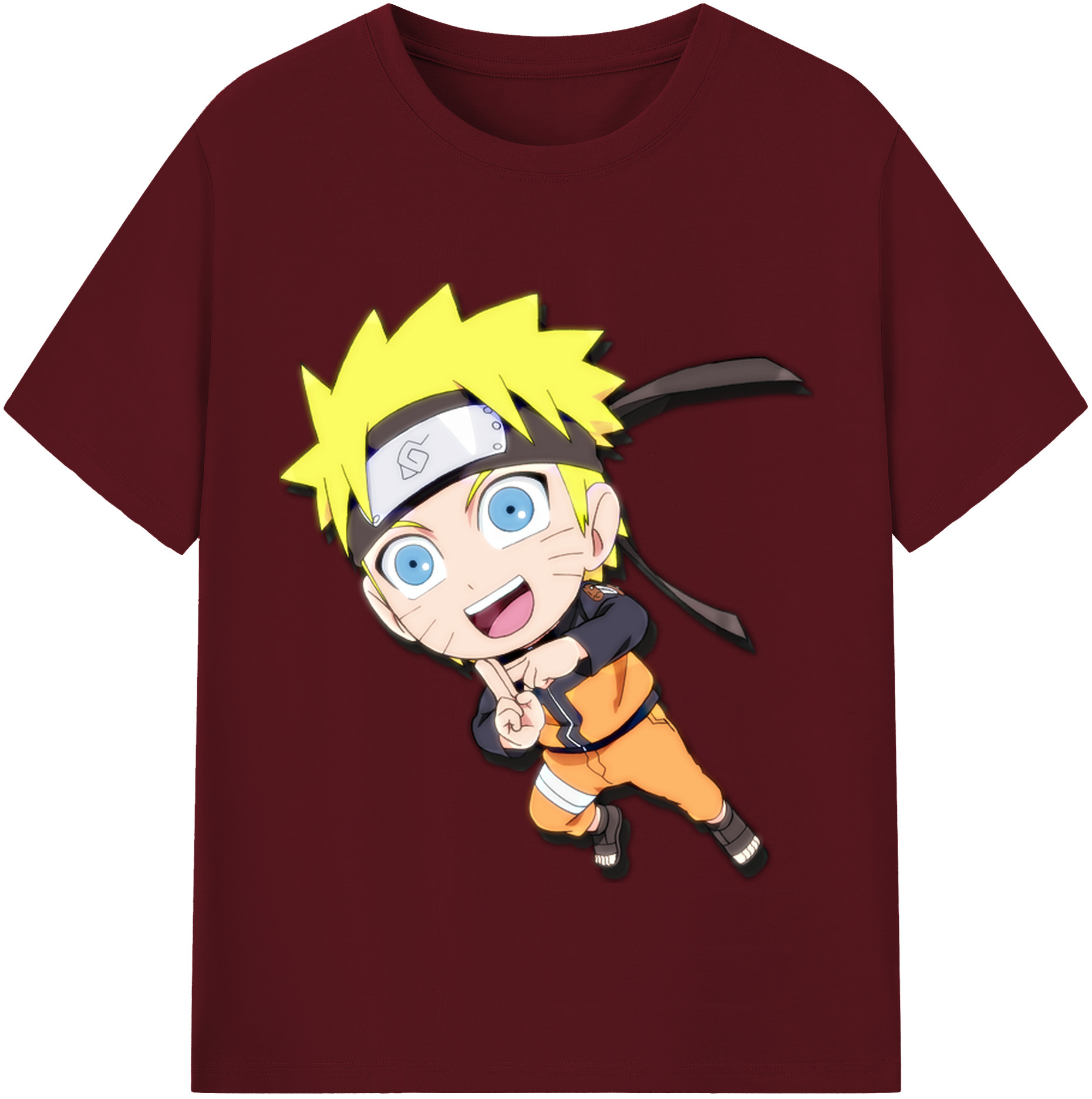 （画像用） NARUTO -ナルト- うずまき ナルト Uzumaki Naruto 綿100％半袖Tシャツ（フロントプリント）